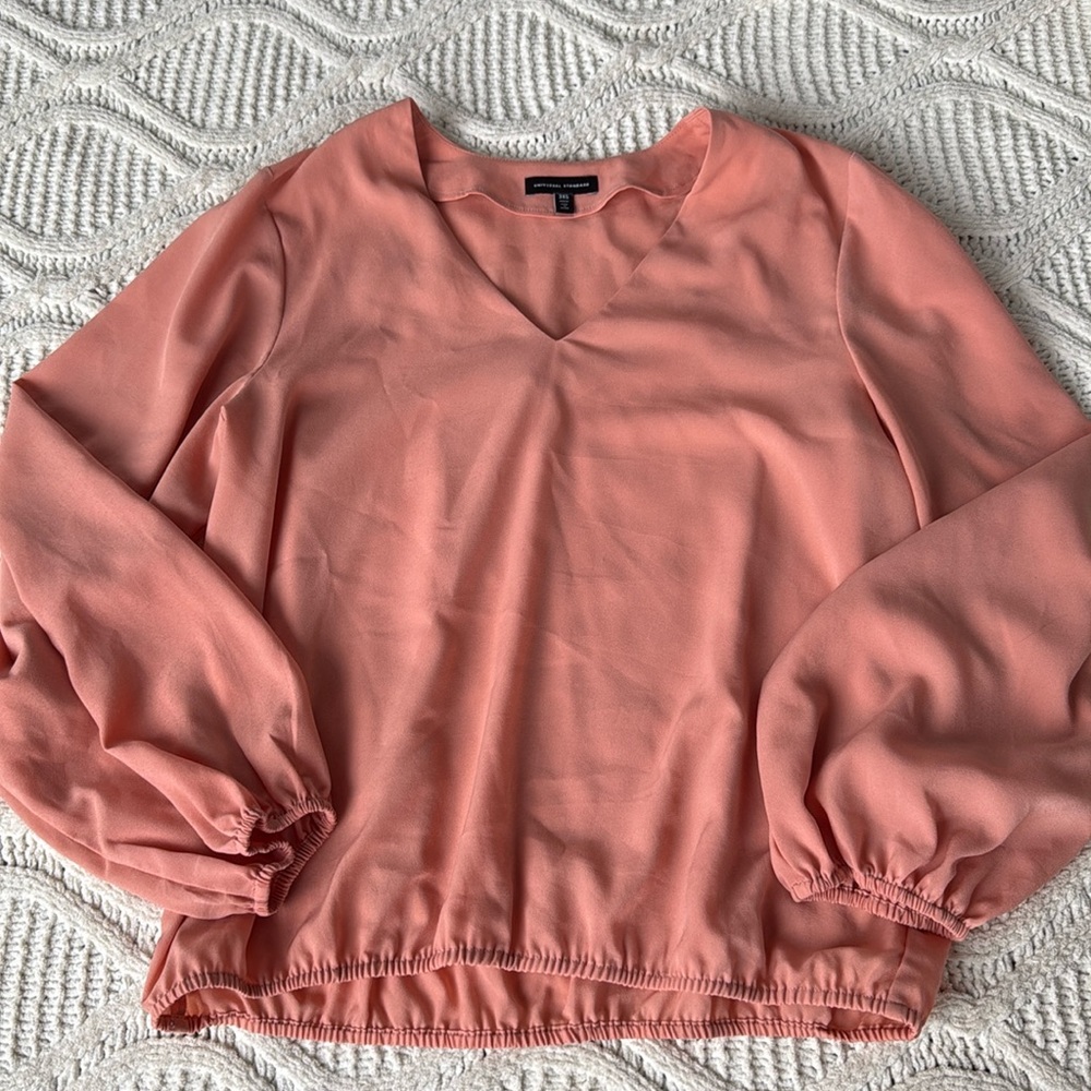 Universal standard pink better than silk blouse size small